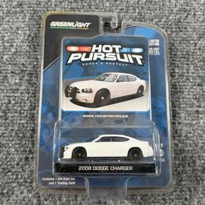 Greenlight 2008 Dodge Charger Houston Police White Hot Pursuit 1:64 Diecast Car
